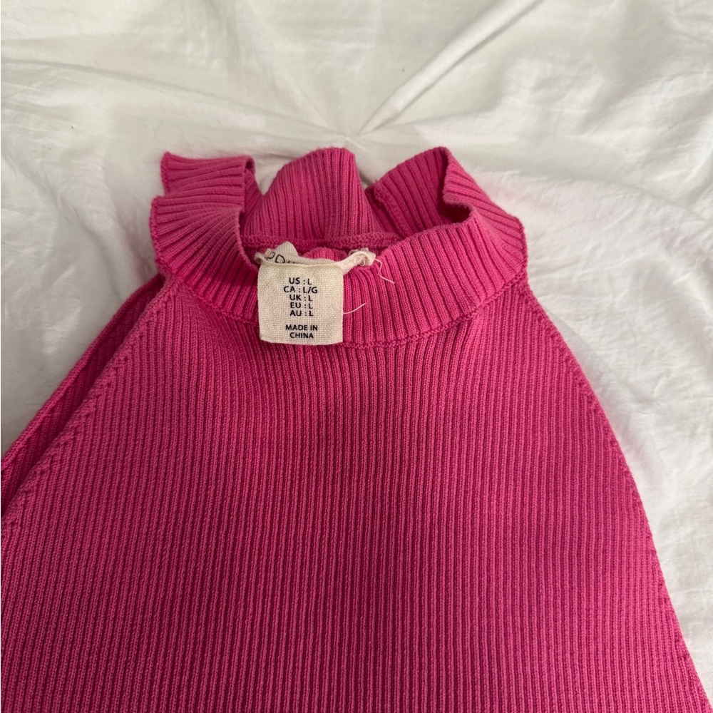 Pink Ribbed Bodysuit - Picture 3 of 4